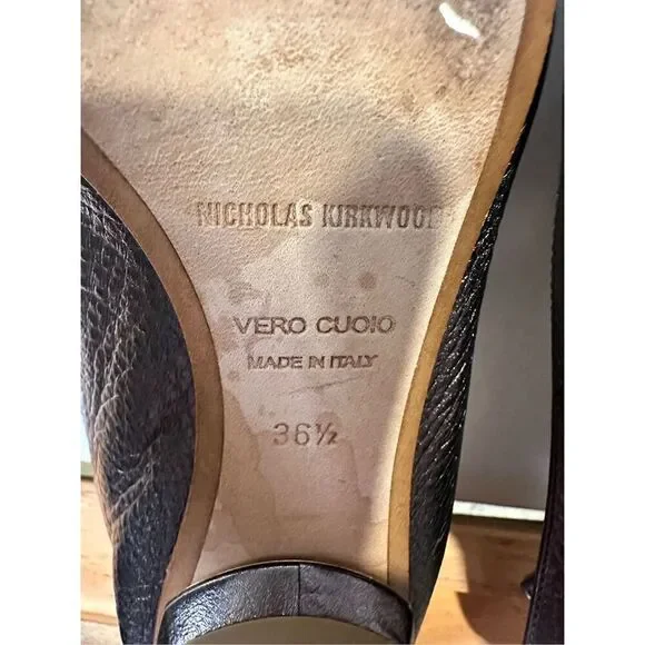 Nicholas Kirkwood Silver Leather Loafers - Size 36.5 (6.5) - Picture 8 of 10